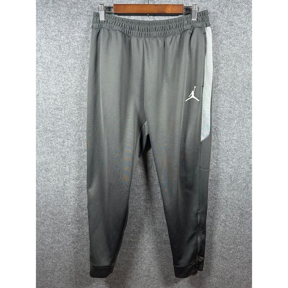 Jordan Dri Fit Mens Athletic Jogger Pants Charcoal Gray XL Gym Lifting Running - Picture 2 of 8